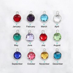 Crystal Birthstone Charm 9mm Dia August Pendant Drop Beads Light Green 20Pcs