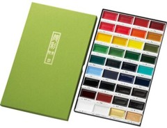 MC20/36V Kuretake Gansai Tambi Pigments Paint with Gelatinous Glue 36 Color Set