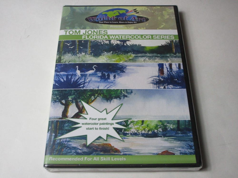 Tom Jones World of Art dvd Florida Watercolor Series – all skill levels