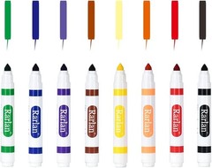 Washable Markers Bulk Pack – 8 Colors, Fine Point, Perfect for Kids’ Crafts