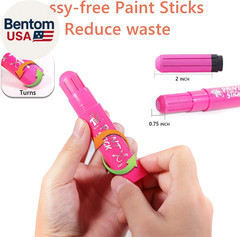 Paint Sticks,12 Classic Colors, Washable, Non-Toxic, Tempera Paint Sticks for Ki