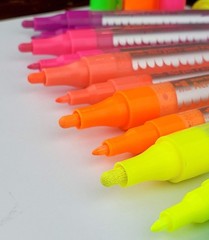 Neon UV Acrylic Paint Pens, Extra Fine & Medium Tips for Rock, Glass, Ceramic