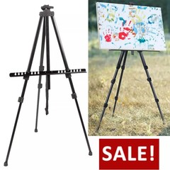 Folding Easel Stand Adjustable 160cm Art Easel Assemble Tripod Flip Chart Easel