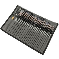 1 Set Multi Color Artist Paint Brush Set Wood Nylon for Watercolor Acrylic Oil
