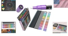 24 Metallic Paint Markers Set – Extra Fine Tip