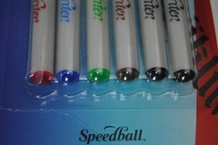 Speedball Art Products 2883 3.0B Elegant Writer Broad Tip Multicolor 6 Pen Set!!