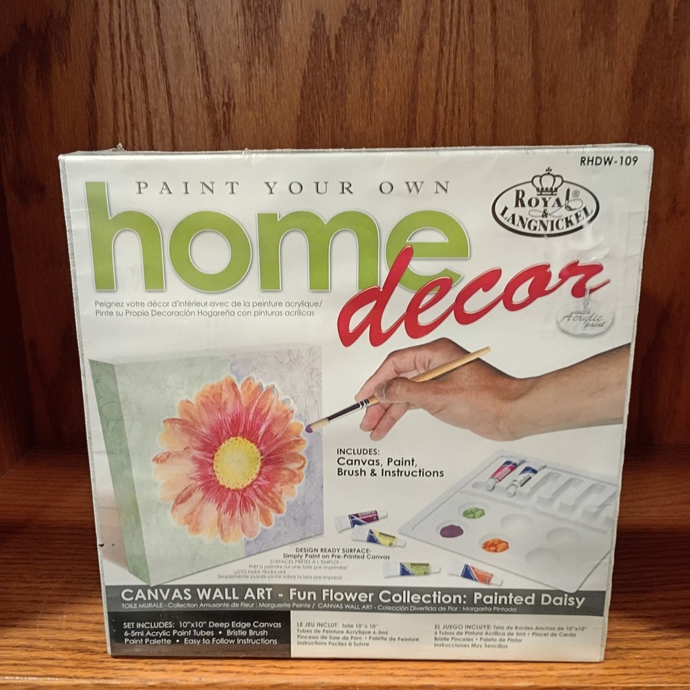 Paint Your Own Home Decor Painting 10″X10″ Canvas, Paint, Brush & Instructions