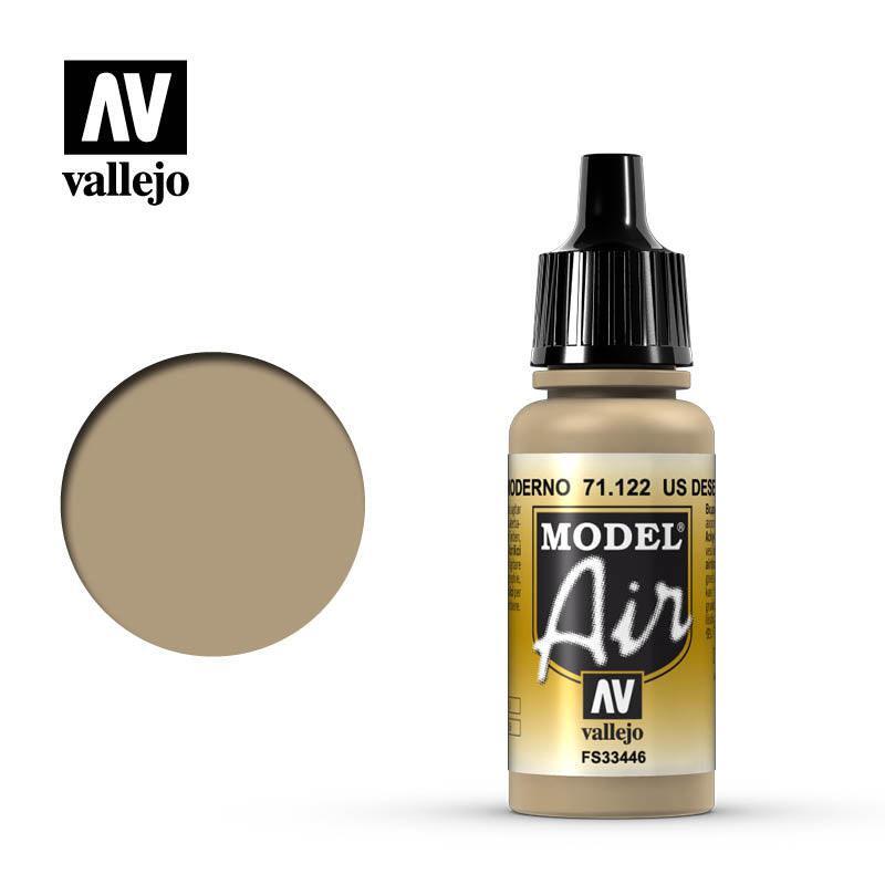 Vallejo 71122 Model Air US Desert Armour 686 Acrylic Paint 17ml – US