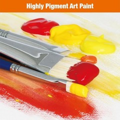 Acrylic Paint Set 48 Colors 22ml Tubes, Vibrant Pigment Rich Art Paints for