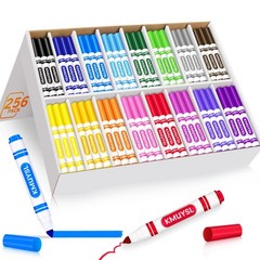 Washable Markers Bulk, Assorted Colors – Broad Line Conical Tip Coloring Mark…