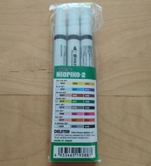 Deleter Neopiko-2 – Color Dual Tipped Alcohol Markers – GREEN SET – 3 Color Set