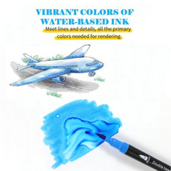 120 Color Dual Tip Watercolour Pen Fine and Brush Tip Markers for Adults & Kids