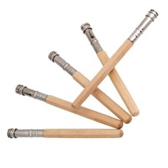 5PCS Odd Head Art Pencil Lengthener Natural Wood Color 13*1*1cm Metal+Wood