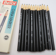 1992 VTG Peel-off China Markers – Berol Black 12 Count Paper NOS-193 T