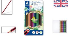 12 Assorted Coloured Pencils in a Beautiful Metal Case – Ready to Use