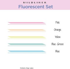 Non-Toxic Mildliner Dual-Tip Highlighter Set for Creatives – 5 Assorted Colors