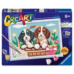 Ravensburger – Creart Serie D Picnic met puppy’s Schilderset voor kinderen S