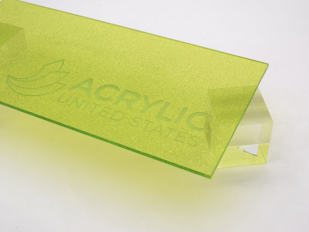1/8″ Sparkle Green Transparent Acrylic Sheet