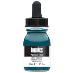 Professional Acrylic Ink, 1-oz 30ml Jar, Muted Turquoise