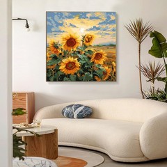 PRASIO Paint by Numbers Kit for Adults 16×16 inches, XM-OP-Sunflower-4040