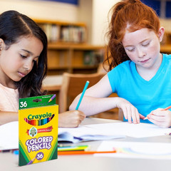 Colored Pencils (36Ct), Kids Pencil Set, Pre-Sharpened Coloring Book Pencils for