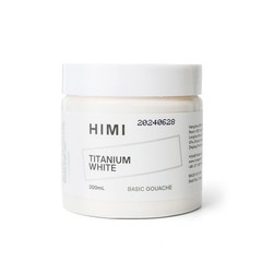 HIMI Gouache Refill Paints,White Color(200 ml 6.76 Ounce (Pack of 1), GOUACHE