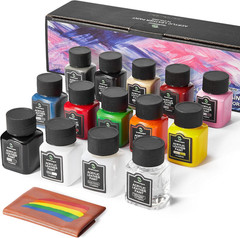 14 Original Colors Acrylic Leather Paint Kit for Shoes, Sneaker, Couches, Bags,