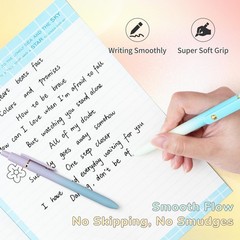 12 Pcs Gel Pens 0.5mm Quick Dry Black Ink Fine Point Smooth Writing Supplies