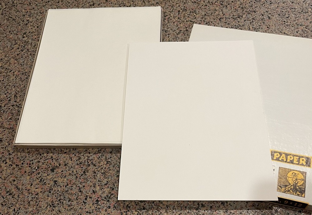 Vintage 100 Sheets 9X12” SPEEDBALL PRINTMASTERS PAPER