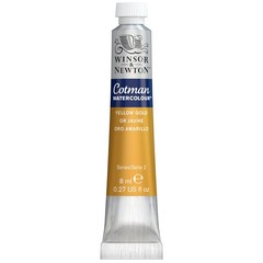 Winsor & Newton Cotman Watercolor Paint, 8ml 1 Count (Pack of 1), Yellow Gold
