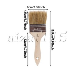 White Bristle Wood Handle Universal Paint Brush 2.5 inch for Painting Oily Wood