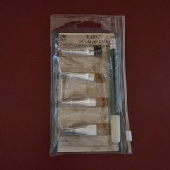 Plaid Folk Art One Stroke – Basic Gold Nylon Compact Brush Set