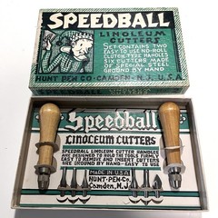 Vintage Speedball Linoleum Cutter Cutters set NOS Made In The USA