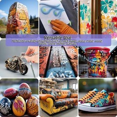 Professional 48-Bottle Airbrush Paint Kit – Gloss Finish & Smooth Consistency=