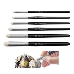 Japan NEW Chandeny Paint Brush Set Round 6pc Watercolor Oil Acrylic