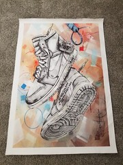 Custom Jordan 85 Off-White Canvas 51.5×35