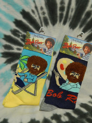 Bob Ross LOT ~ 2025 Calendar + Socks + VHS + Booklet (The Joy of Painting) ART
