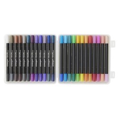 24-Piece Dual Tone Glitter Marker Set – 48 Shimmering Colors (2 per Pen) – Fl…