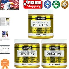 Quick-Dry 24K Gold Acrylic Paint – 8oz Bottles, Non-Toxic and Water-Resistant