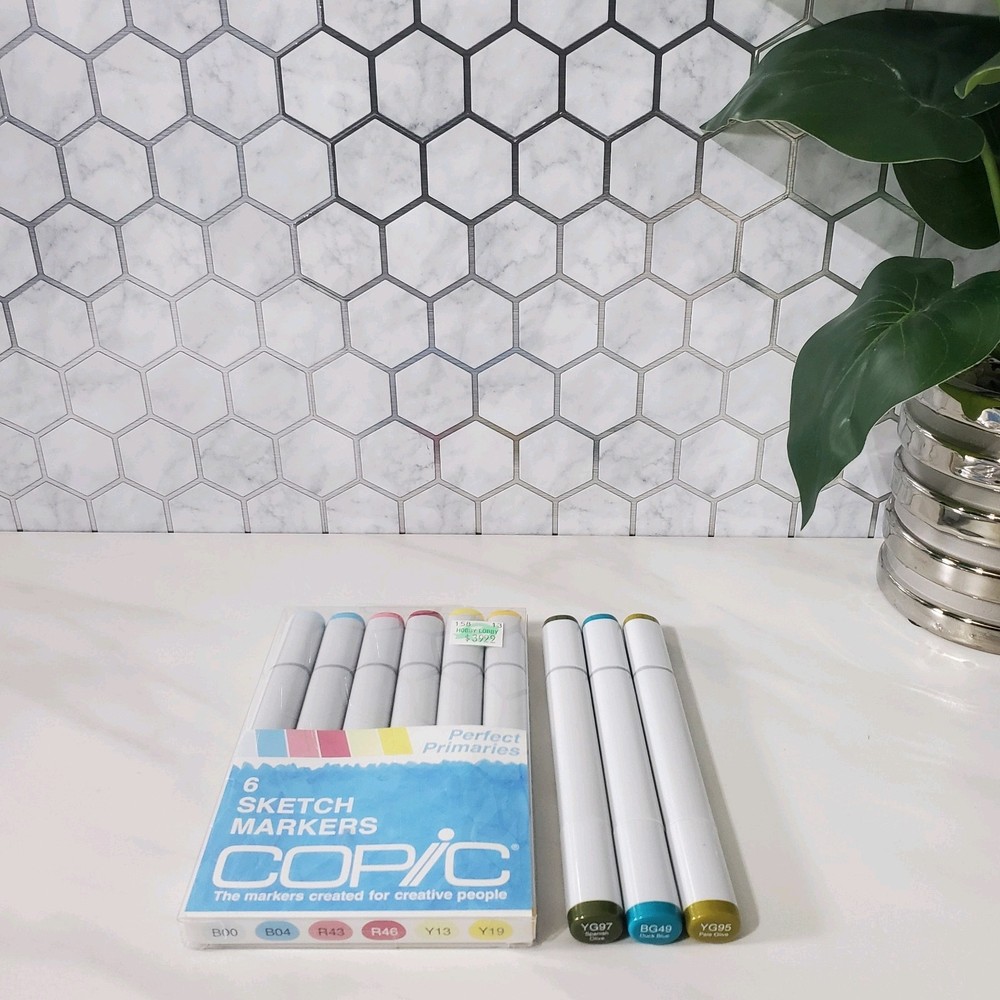 Copic Perfect Primaries Dual Tip Sketch Markers Set of 6 Plus 3 Additional
