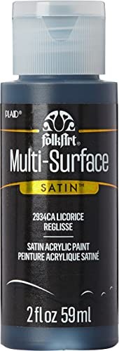 FolkArt Multi-Surface Paint in Assorted Colors (2 oz), 2934, Licorice