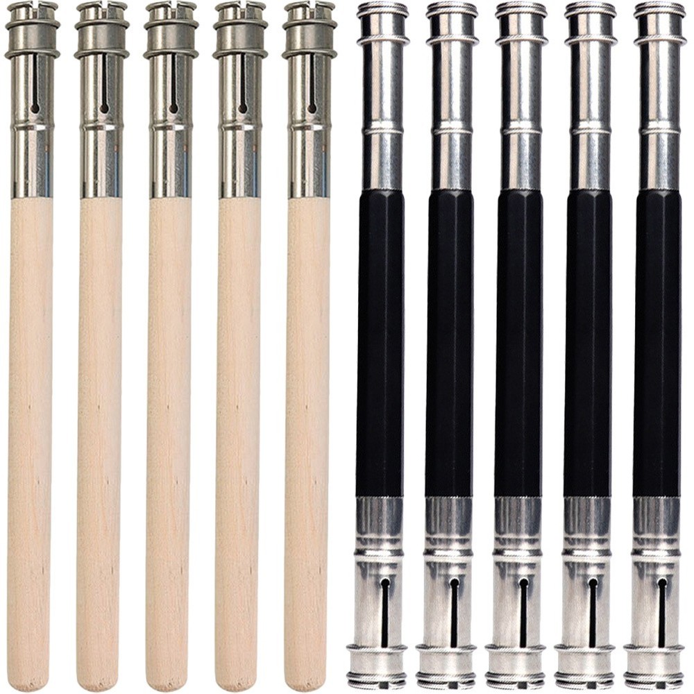 10Pcs Wooden Pencil Extenders Art Supplies Holder for Sketching Drawing