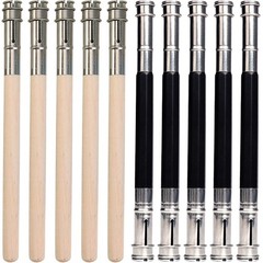 10Pcs Wooden Pencil Extenders Art Supplies Holder for Sketching Drawing