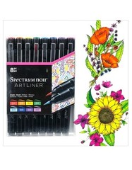 Spectrum Noir Artliner 8 pc Bright Brush Tip Markers Artist’s Grade