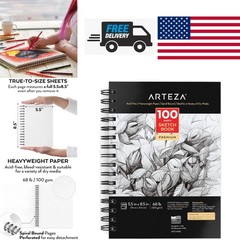 Artistic Sketch Pad 5.5×8.5 Inches 100 Sheets Ideal for Drawing and Illustration
