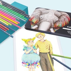 180 Colored Pencil Set – Soft Core, Rich Pigment, 12 Metallic Pencils – Ideal fo