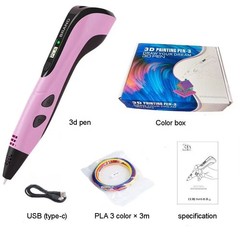 3D Printing Pen for Children USB/Plug PLA Filament Travel Case DIY Birthday Gift