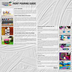Pouring Masters 36-Color Metallic Ready to Pour Acrylic Pouring Paint Set with S
