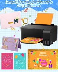 252 PCS Colored Cardstock 8.5×11 Inch 50 Assorted Colors 200gsm Craft Paper
