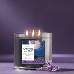 Yankee Candle Mid Summer’s Night Scented Candle, 14.5oz 3-Wick Candle Jar with u